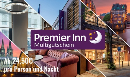 1 ÜN für 2 Personen im Doppelzimmer in einem von 60 Premier Inn Hotels - Premier Inn Hotels