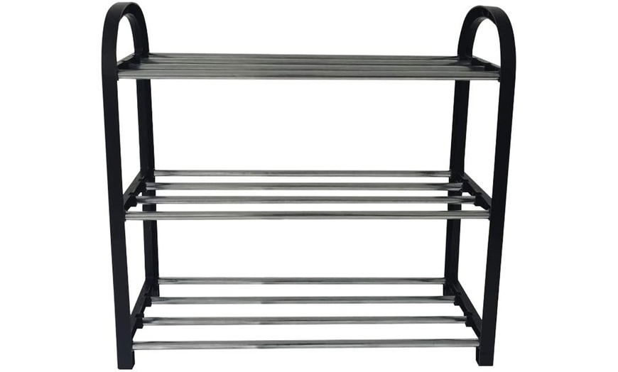 Image 4: Three-, Four- or Five-Tier Sturdy Shoe Organiser Rack