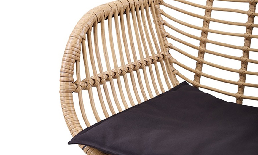 Image 5: Three-Piece Rattan Lounger Set