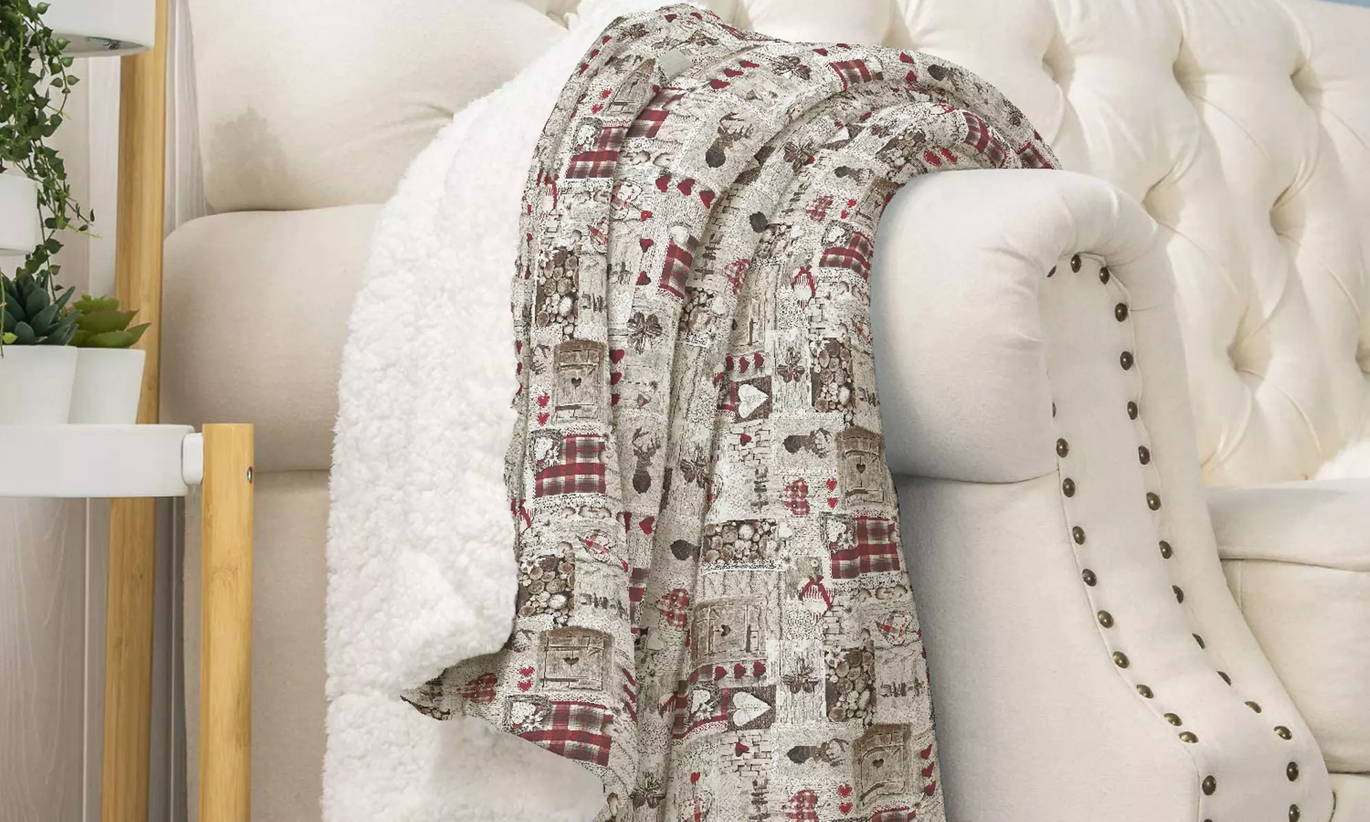 Couverture en sherpa et microfibre