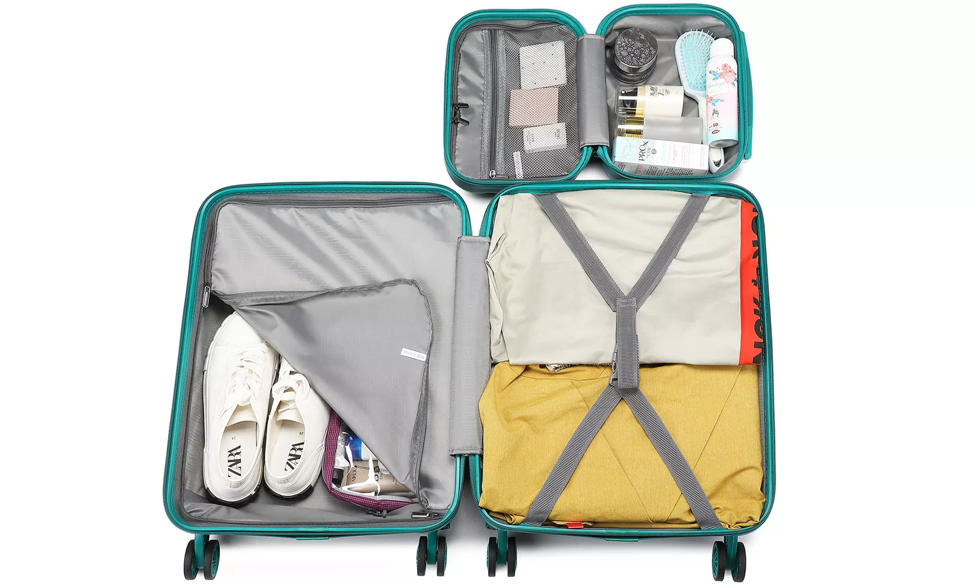 1x oder 4x Classic Koffer-Set mit Zahlenschloss