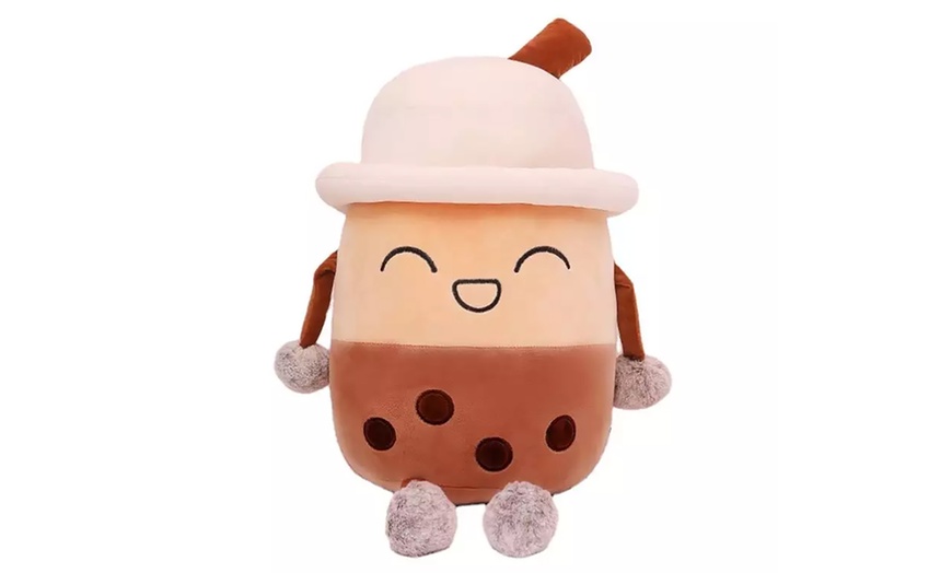 Image 2: Bubble Tea Cup Shaped Plush Pillow