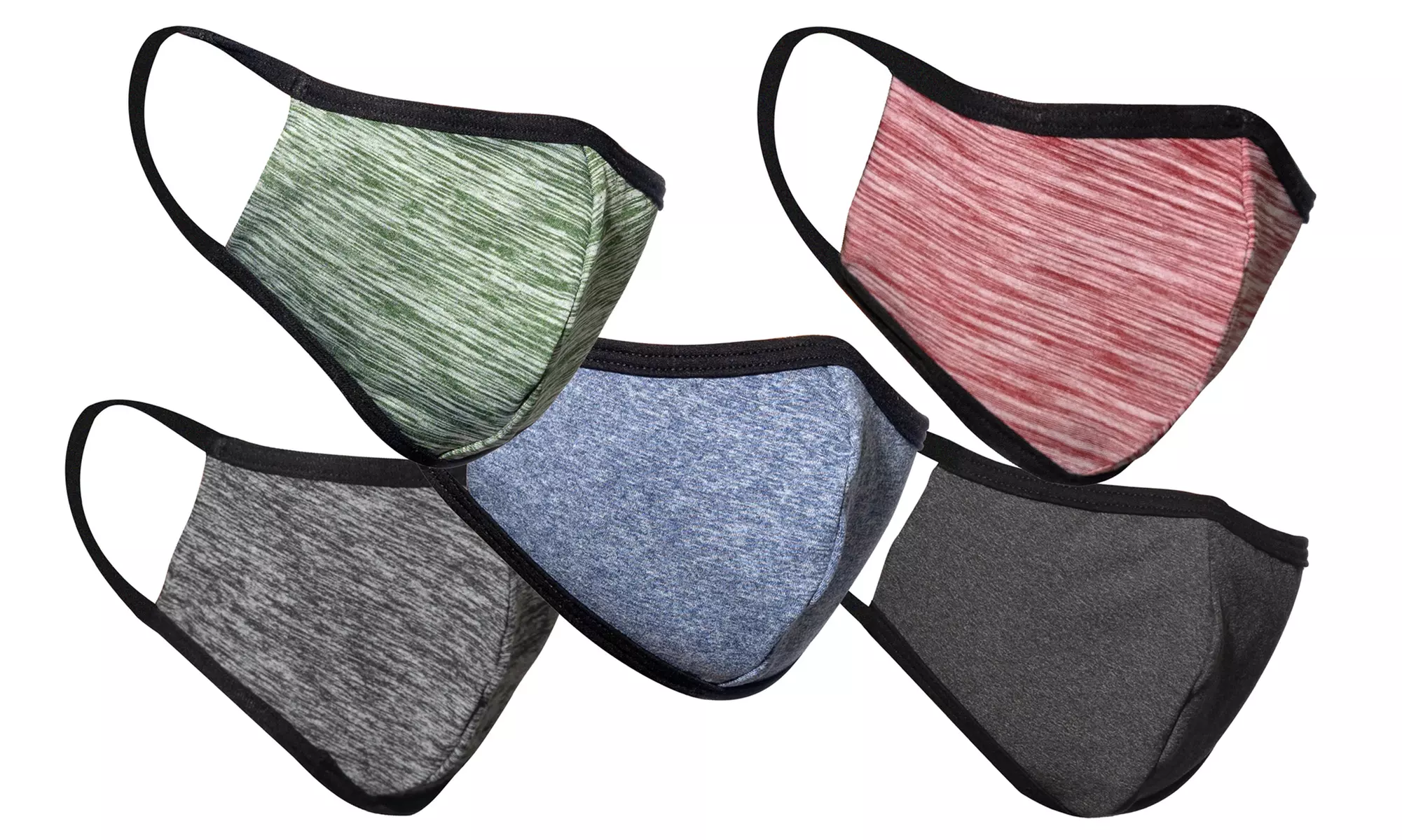 5-Pack Non-Medical Reusable Fabric Face Masks - Second Medium