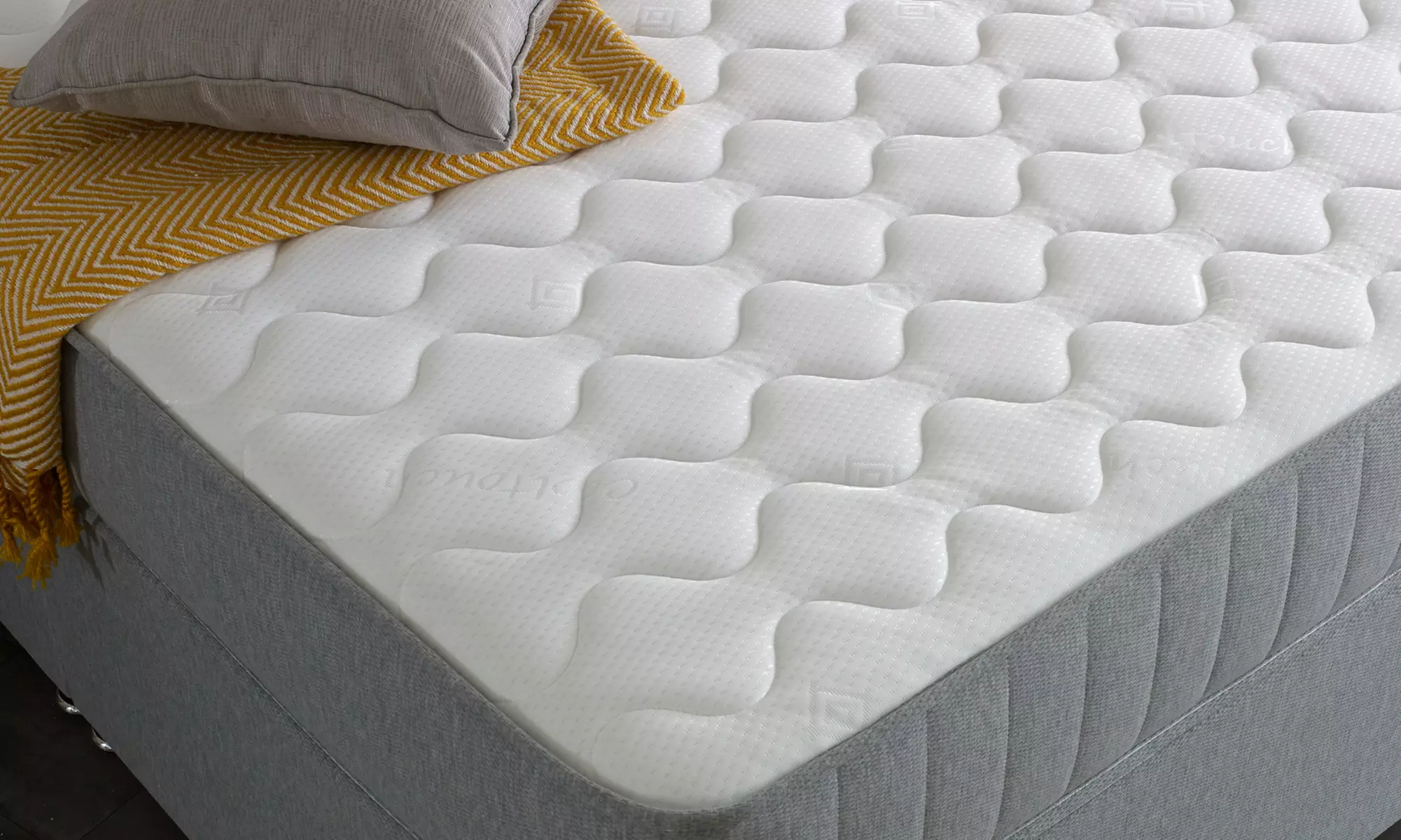 Grey Castle Max Support Memory Sprung Quilted Mattress