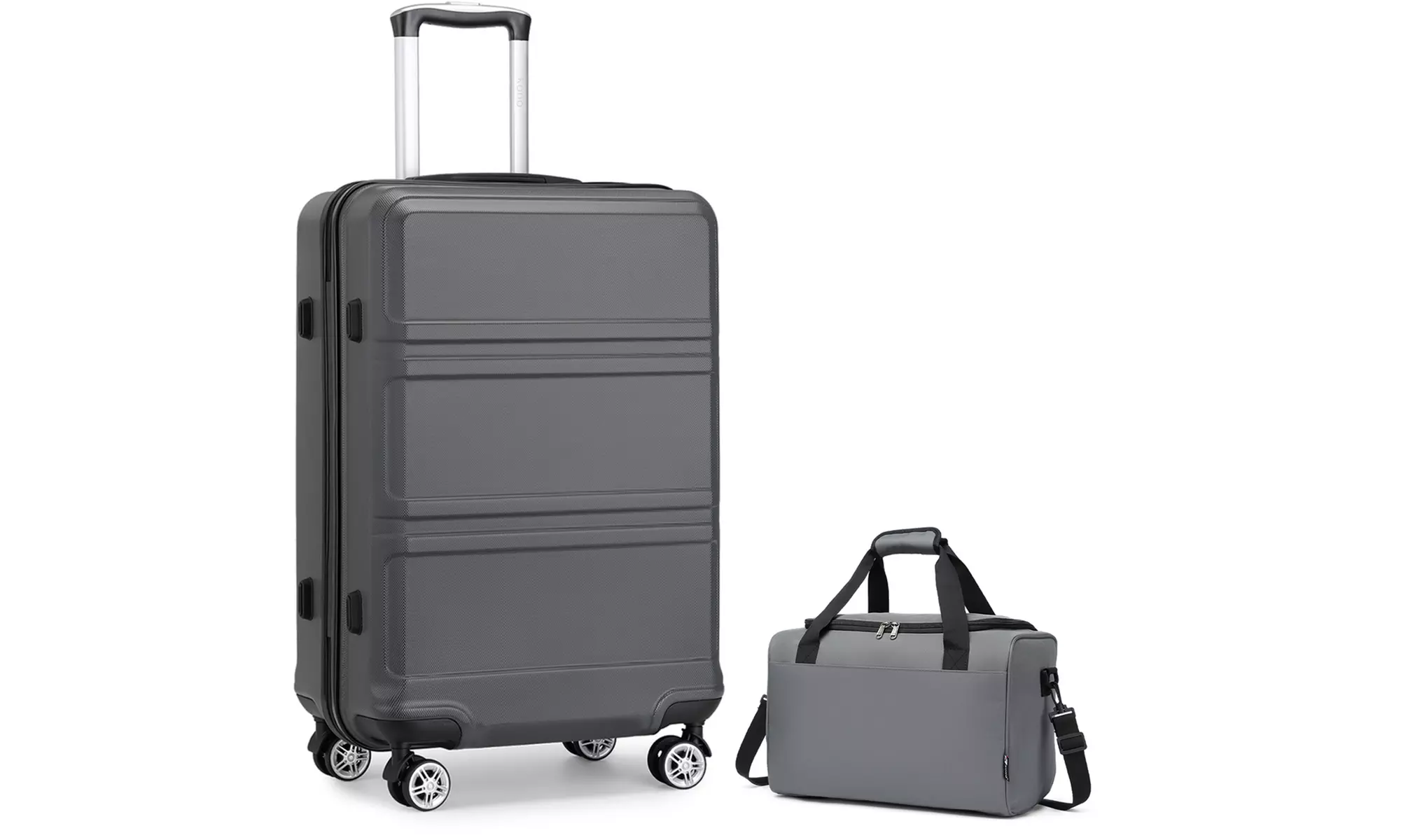 KONO 4er-Set Reisegepäck mit 3 Hartschalenkoffern inkl. Reisetasche