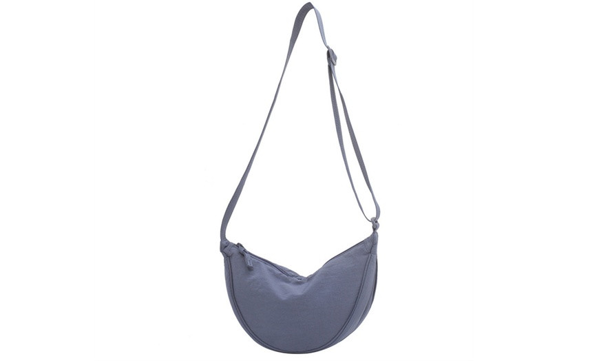 Image 8: Soft Crescent-Shaped Crossbody Shoulder Bag