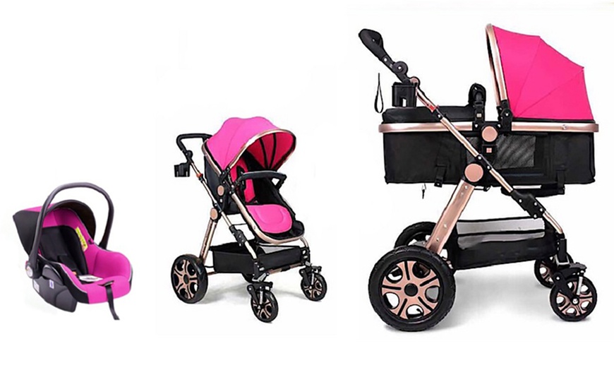 Image 4: Luxury Travel System with Stroller & Baby Car Seat