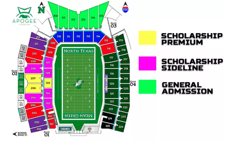 University of North Texas Mean Green Football (August 31–November 30) - Second Medium