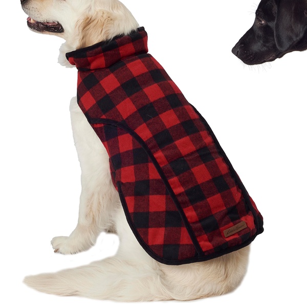 eddie bauer plaid dog jacket