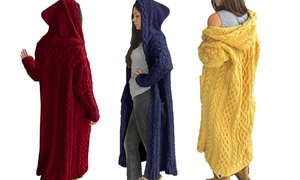 Women's Hooded Long Sweater