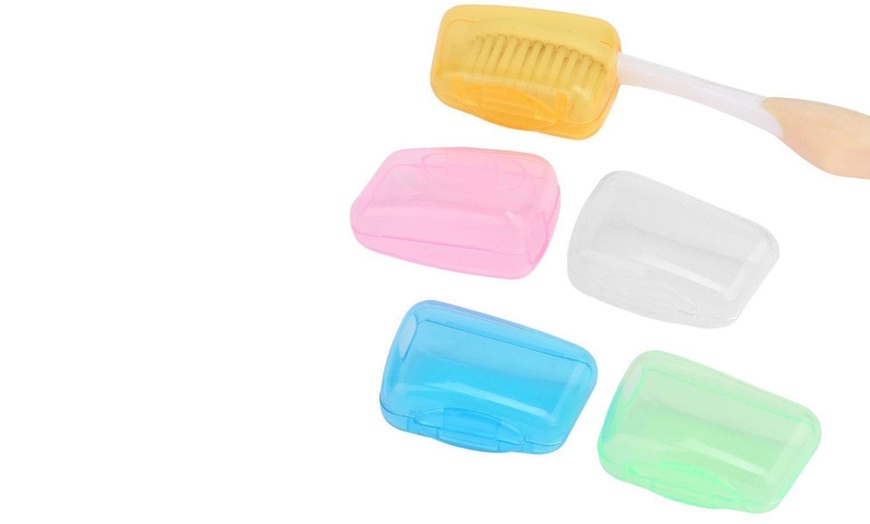 Image 2: Travel Toothbrush Head Covers