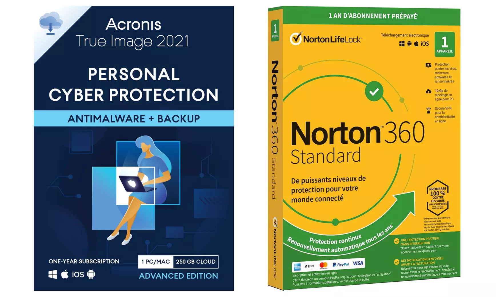 Pack Acronis True Image Advanced 250 Go pour 1 appareil et 1 an, avec un autre logiciel au choix - Image 3