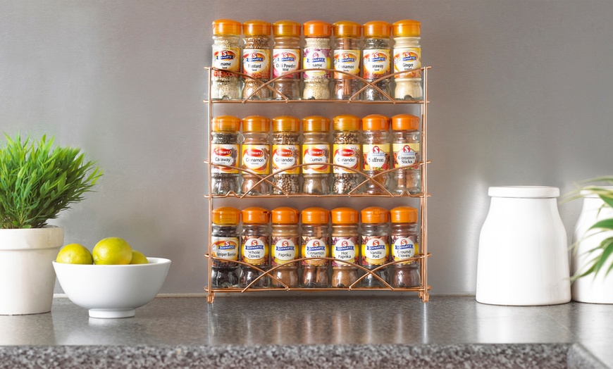 Image 1: Three-Tier Tabletop Spice Rack