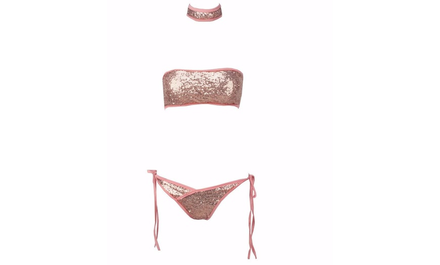 Image 5: Set bikini da donna con paillettes