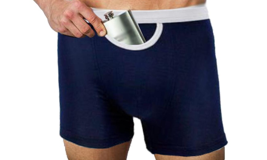 Image 2: Boxer Shorts with Flask Pouch