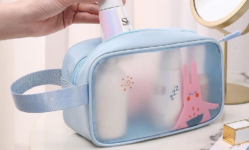 Image 10: One or Three Clear Toiletry Travel Bags