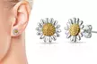 Boucles d'oreilles marguerite de Philip Jones ornées de cristaux de Zircondia®, modèles au choix - Second Medium