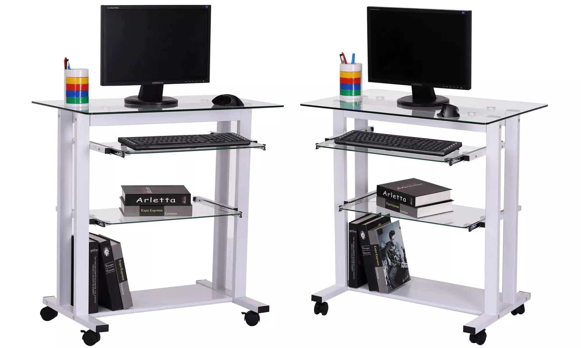 Homcom Laptop Moving Workstation - Primary Image
