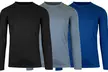 3-Pack Men's Moisture Wicking Long Sleeve Peformance Tagless Tee (Sizes, S-2XL) - Second Medium