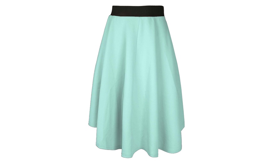 Image 5: Oops High-Low Hem Skater Skirt