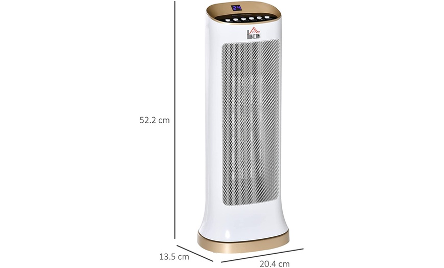 Image 6: HOMCOM Table Top Tower Electric Heater with Two Heat Setting 