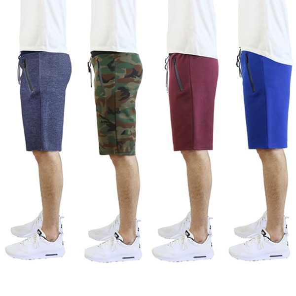 mens cotton shorts with zip pockets