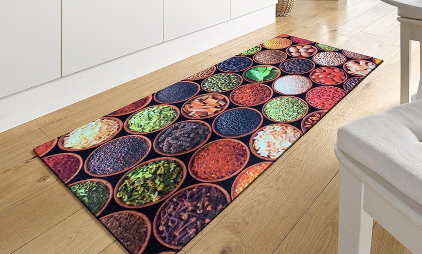 Image 7: Tapis de cuisine de 50 cm de large en polyester