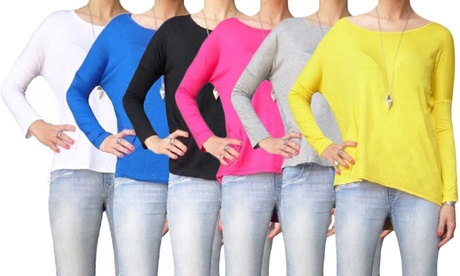 Maglia da donna con manica lunga disponibile in vari colori