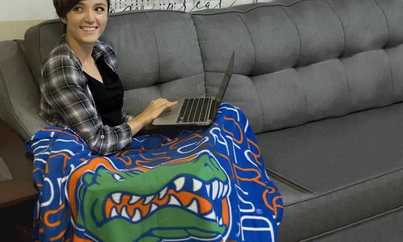 NCAA Classic Warm Fleece Throw - Primary Image