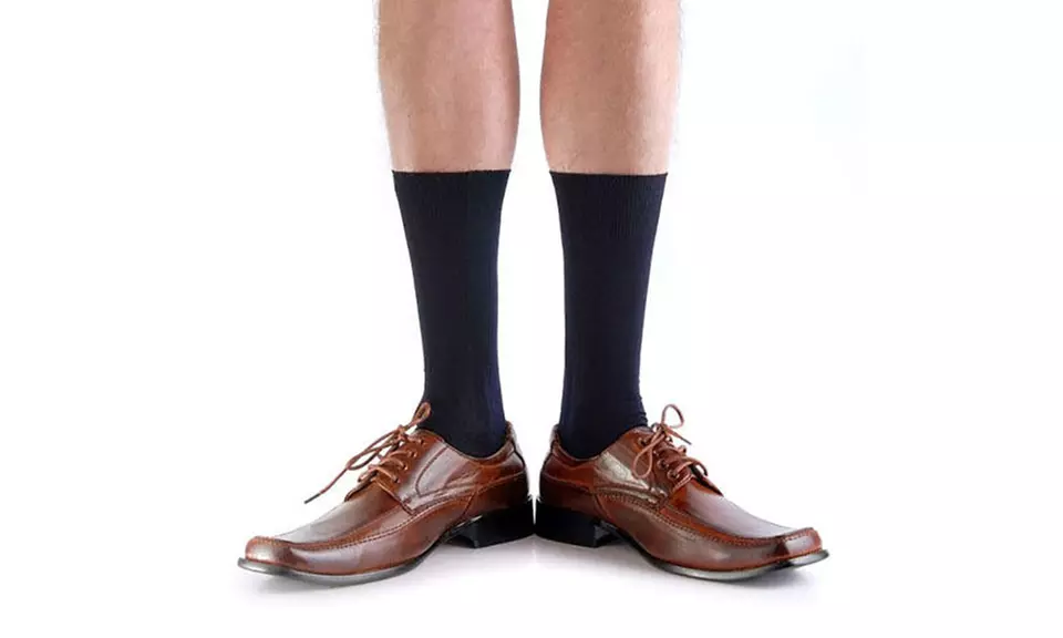 10er- oder 15er-Pack Herren-Business-Socken aus 100% Baumwolle in Schwarz und bis Größe 49 erhältlich - Primary Image