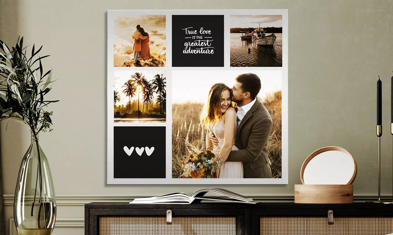 Fotocollage canvas of aluminium