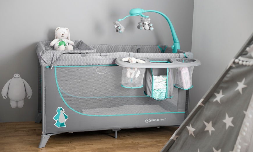 Image 1: Kinderkraft Travel Cot