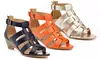 Charming Lady Women's Casual Ankle-Strap Dress Wedge Sandals with Back Zipper