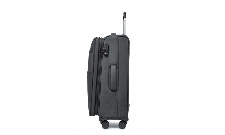 Image 14: Individual or 3 piece Soft Shell Suitcase Set