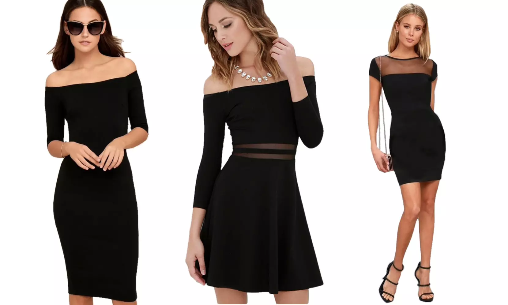 Robes noires empiècements mesh Zannini - Primary Image