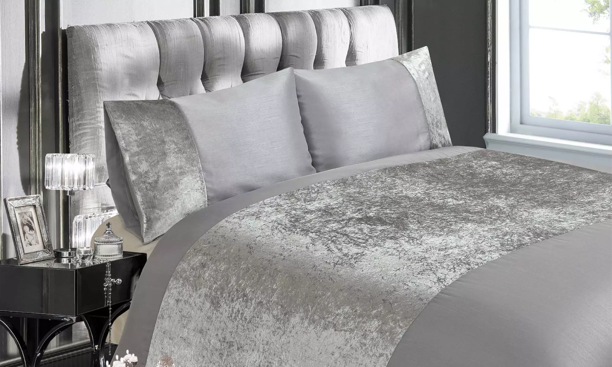 Decadent Velvet Finish Duvet Set - Primary Image
