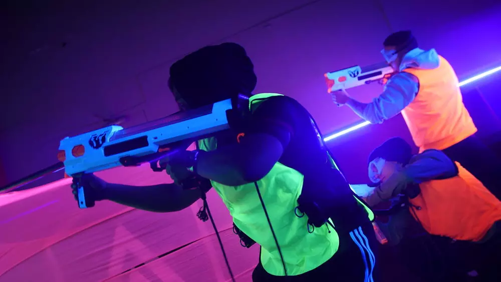 One Hour of Neon Nerf Wars for Four, or Private Lane Rental for Up to 10 at Brainy Actz (Up to 10% Off) - Primary Image