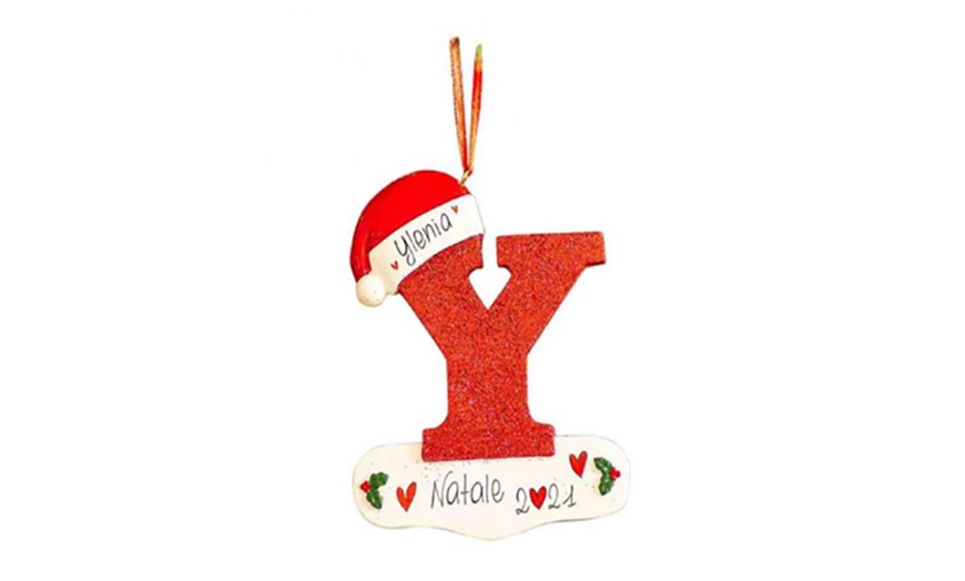 Image 27: Alphabet Initial Christmas Tree Letter Decoration
