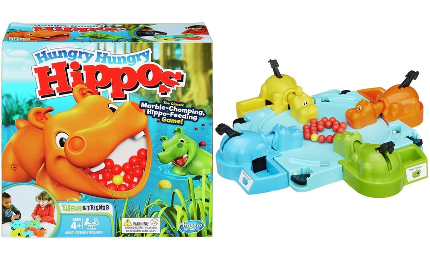 Image 1: Hungry Hungry Hippos Board Game