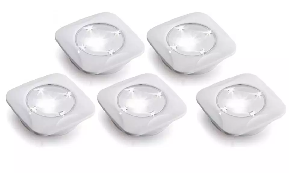 Wireless LED Puck Lights (5-Count) with Remote - Second Medium