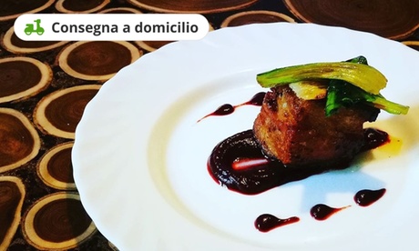 Primo e secondo con birra da Al campo bar e cucina. Consegna a domicilio