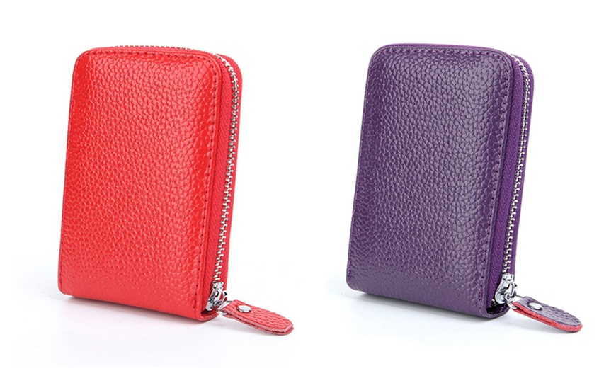 Image 14: Cartera de cuero para tarjetas