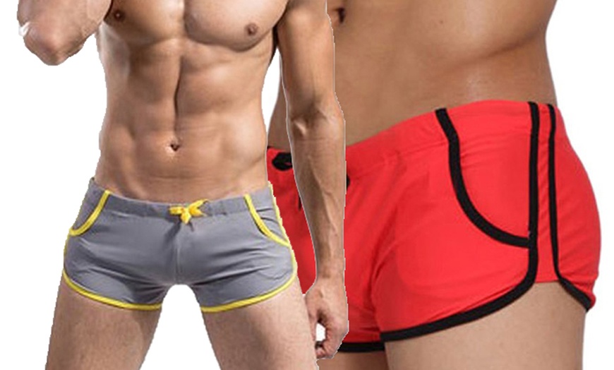 Image 8: Men's Slim Fit Swim Trunks