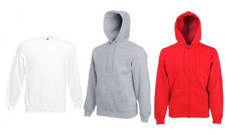 Felpa da uomo Fruit of The Loom disponibile in 3 modelli, 5 taglie e vari colori