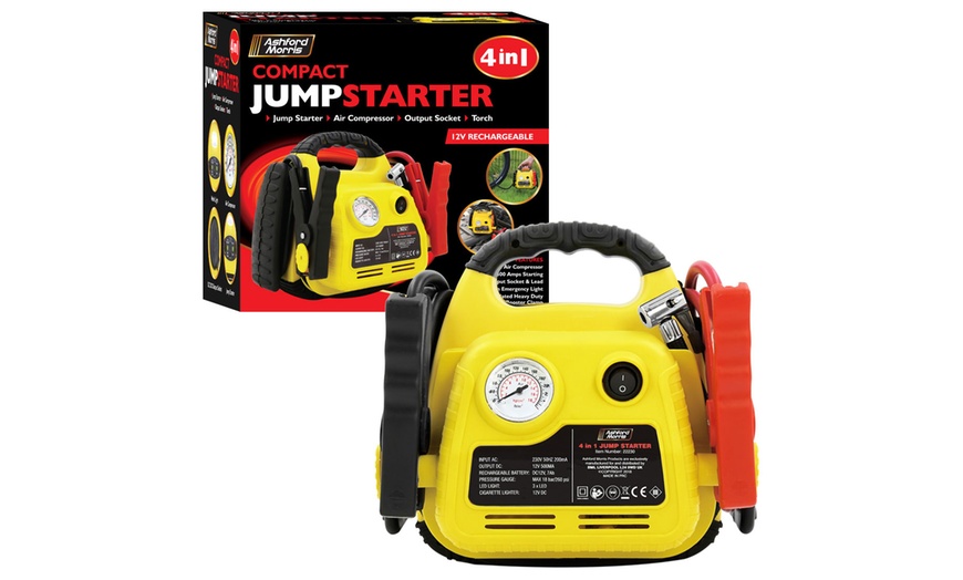 Image 1: Jump Starter with Air Compressor