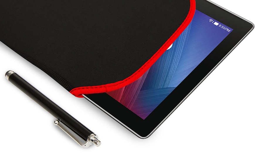 Image 2: GVC 10-inch Universal Black Neoprene Protective Cover for Tablet 