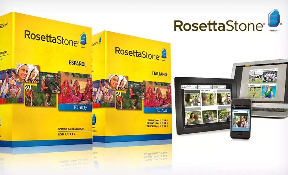 $229.99 for a Rosetta Stone Version 4 TOTALe French, Italian, or Spanish Level 1–4 Set ($449 List Price). Free Shipping. - Primary Image