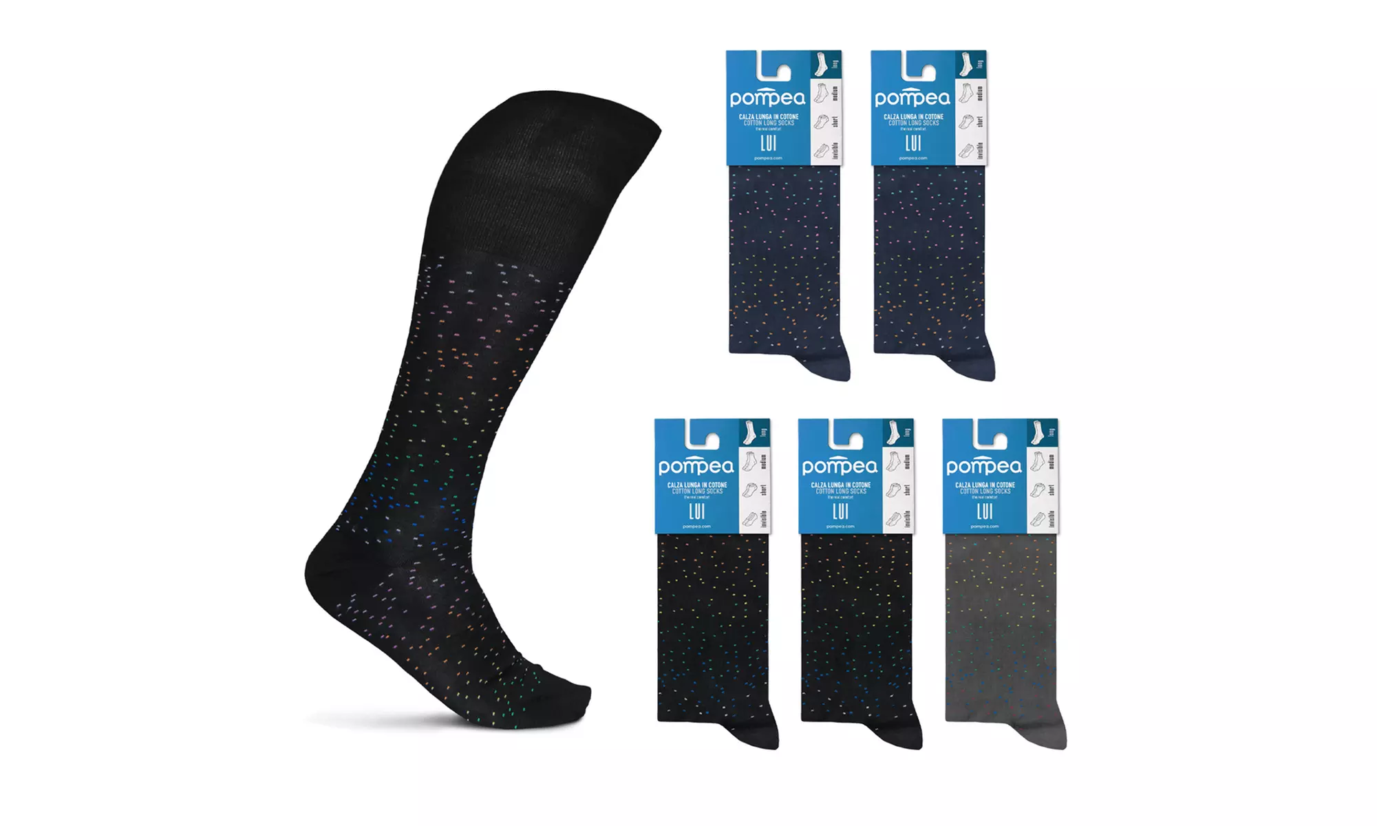 Set di 6 paia di calzini da uomo Pompea, disponibili in 2 misure e 5 modelli - Image 6