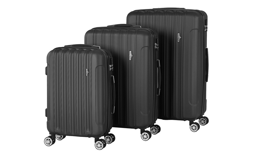 Image 8: 3-Piece Hard Shell Suitcase Set