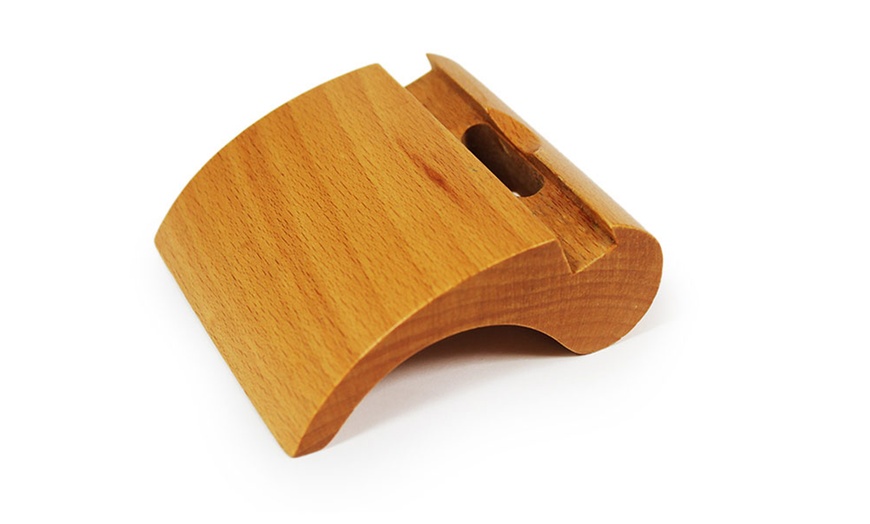 Image 2: Bamboo Phone Holder